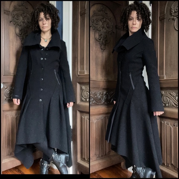 Cop.Copine Jackets & Blazers - AMAZING Cop.Copine Wool Asymmetrical Hem Coat